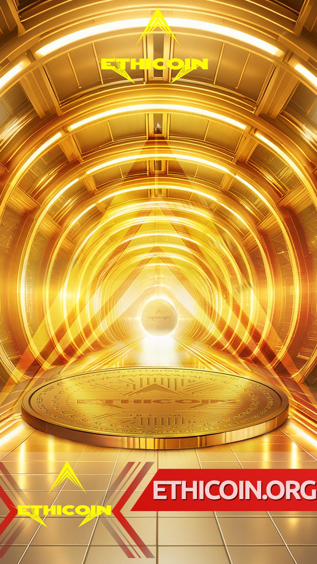 Ethicoin network architecture and global finance integration schematic